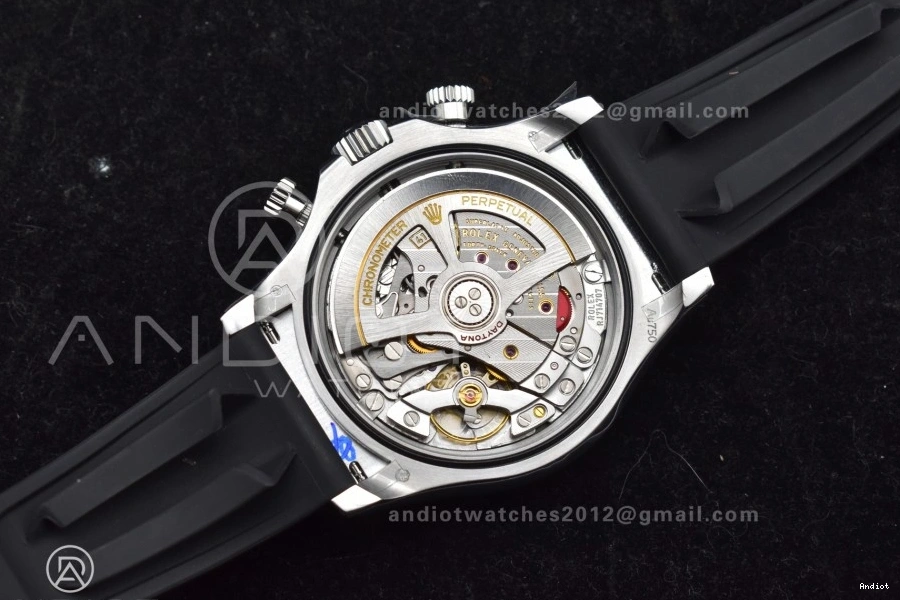 Best Oysterflex 1:1 (Weighted) SH4131 Diamonds Strap Edition 126519 Silver Black Dial on Daytona V6 QF 0301